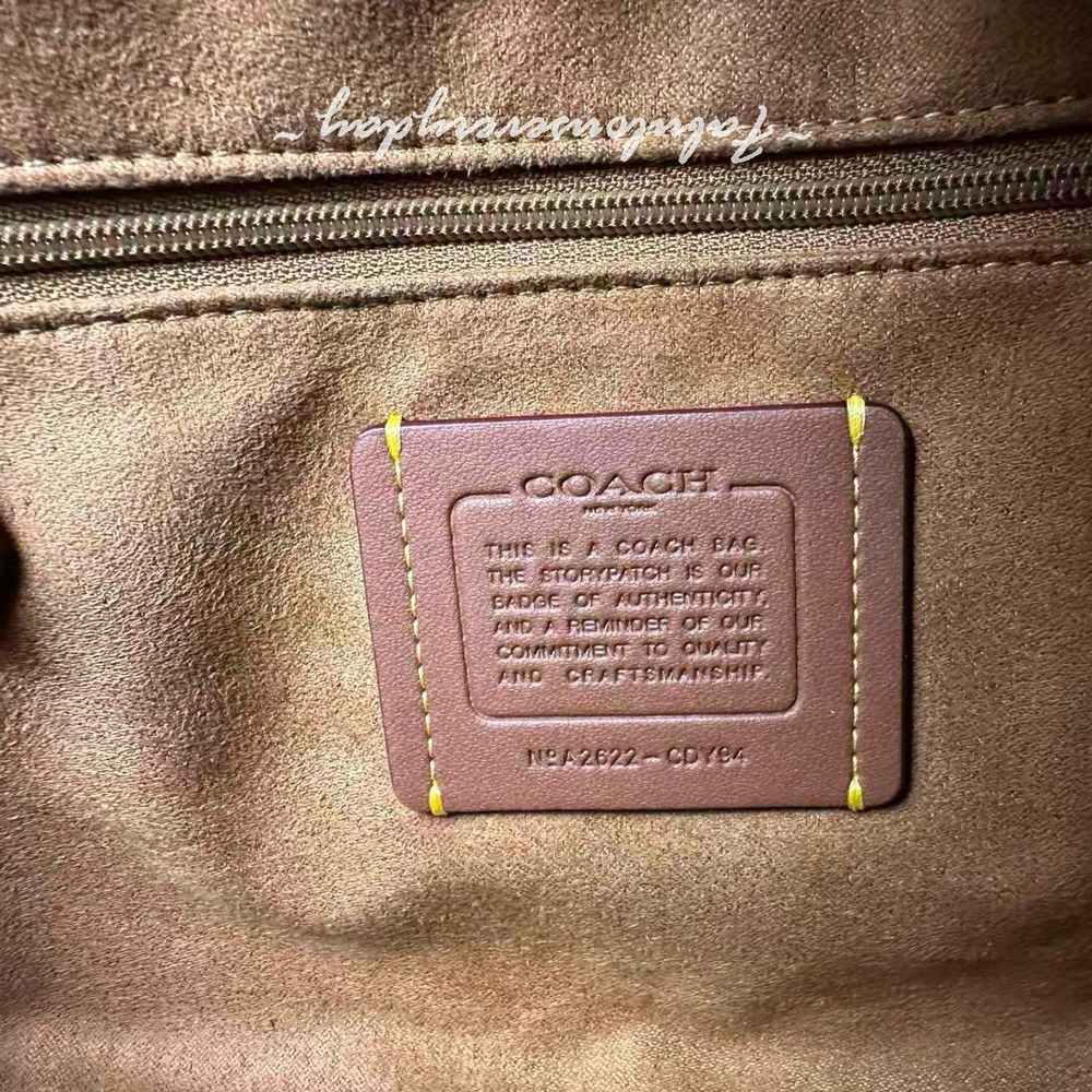 Coach Bridget Flap Shoulder Bag With Bows In Leather CDY94 Silver/Black NWT - Picture 10 of 10
